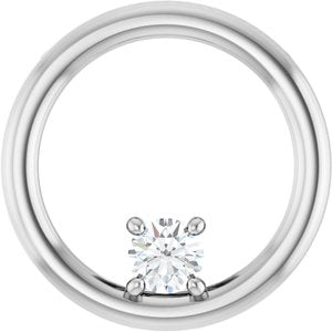 Platinum  3.5 mm Round Pendant Mounting