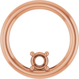 10K Rose Gold  3.5 mm Round Pendant Mounting – image 2
