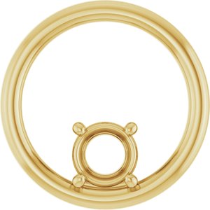 14K Yellow Gold  5.5 mm Round Pendant Mounting – image 2
