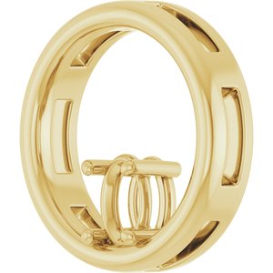 14K Yellow Gold  6x4 mm Oval Pendant Mounting – image 4
