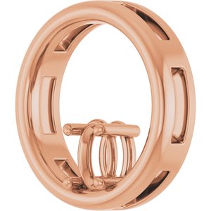 18K Rose Gold  6x4 mm Oval Pendant Mounting – image 4