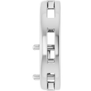 10K White Gold  7 mm Cushion Pendant Mounting – image 6