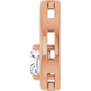 14K Rose Gold  7 mm Cushion Pendant Mounting – image 5