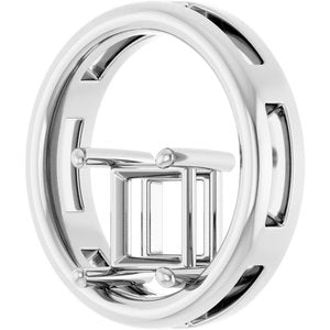 Sterling Silver  6 mm Square Pendant Mounting – image 4