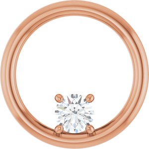 10K Rose Gold  4.4 mm Round Pendant Mounting