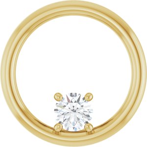 10K Yellow Gold  4.4 mm Round Pendant Mounting