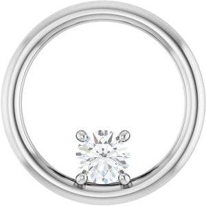 Continuum Sterling Silver  4.4 mm Round Pendant Mounting