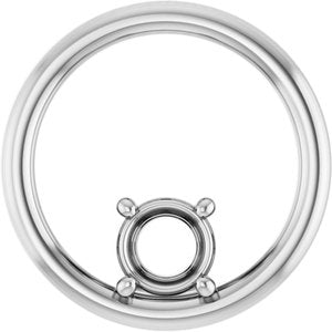 Continuum Sterling Silver  5.2 mm Round Pendant Mounting – image 2