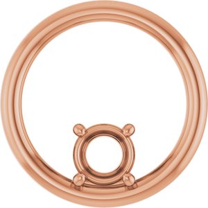 18K Rose Gold  5.2 mm Round Pendant Mounting – image 2