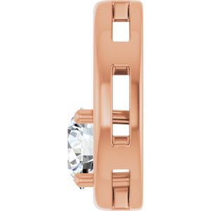 14K Rose Gold  7 mm Round Pendant Mounting – image 5