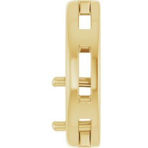 14K Yellow Gold  7 mm Round Pendant Mounting – image 6