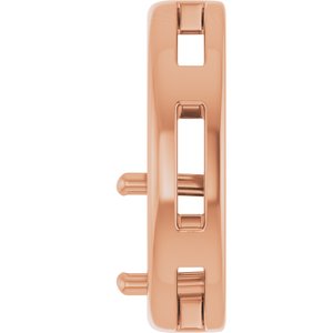 14K Rose Gold  7 mm Round Pendant Mounting – image 6