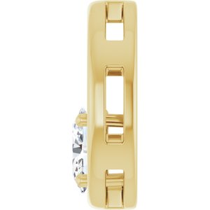 18K Yellow Gold  7x5 mm Oval Pendant Mounting – image 5