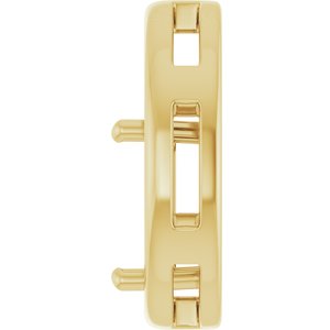 14K Yellow Gold  9x7 mm Emerald Pendant Mounting – image 6