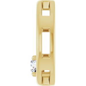 18K Yellow Gold  3.8 mm Round Pendant Mounting – image 5