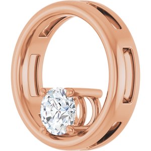10K Rose Gold  5.5 mm Round Pendant Mounting – image 3