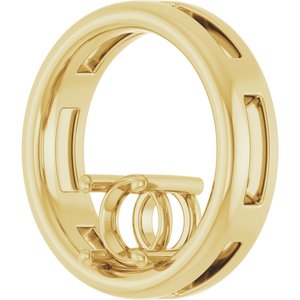 14K Yellow Gold  5.5 mm Round Pendant Mounting – image 4
