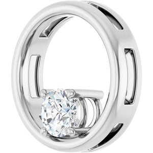 10K White Gold  5.5 mm Round Pendant Mounting – image 3