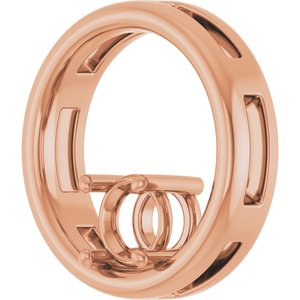 10K Rose Gold  5.5 mm Round Pendant Mounting – image 4