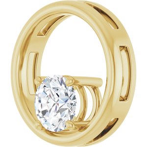 10K Yellow Gold  7 mm Round Pendant Mounting – image 3