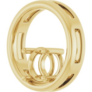 10K Yellow Gold  7 mm Round Pendant Mounting – image 4