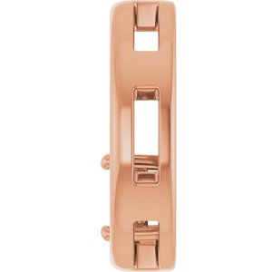 10K Rose Gold  5 mm Cushion Pendant Mounting – image 6