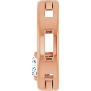 10K Rose Gold  5 mm Cushion Pendant Mounting – image 5
