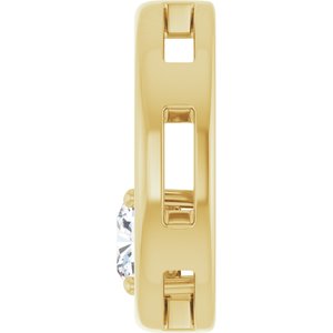 18K Yellow Gold  5 mm Cushion Pendant Mounting – image 5