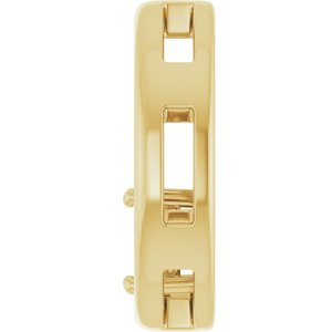 10K Yellow Gold  5 mm Cushion Pendant Mounting – image 6