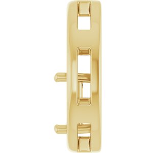 10K Yellow Gold  5.5 mm Square Pendant Mounting – image 6