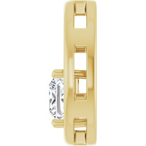 18K Yellow Gold  5.5 mm Square Pendant Mounting – image 5