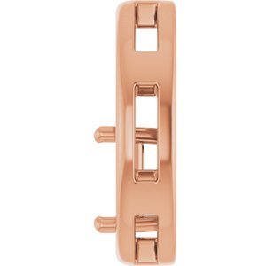 18K Rose Gold  5.5 mm Square Pendant Mounting – image 6