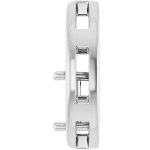 Platinum  5.5 mm Square Pendant Mounting – image 6