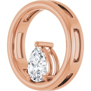 10K Rose Gold  7x5 mm Pear Pendant Mounting – image 3