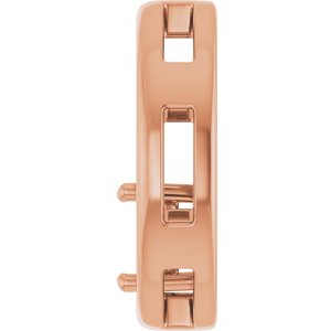 10K Rose Gold  5 mm Asscher Pendant Mounting – image 6