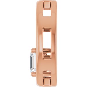 10K Rose Gold  5 mm Asscher Pendant Mounting – image 5