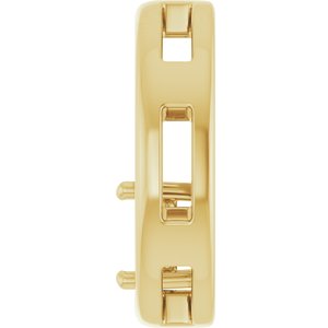 14K Yellow Gold  5 mm Asscher Pendant Mounting – image 6