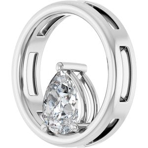 Sterling Silver  8x6 mm Pear Pendant Mounting – image 3