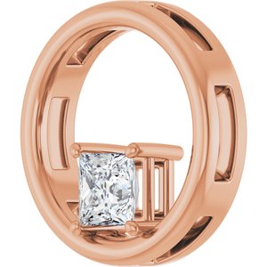 10K Rose Gold  4.5 mm Square Pendant Mounting – image 3