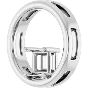 Continuum Sterling Silver  4.5 mm Square Pendant Mounting – image 4