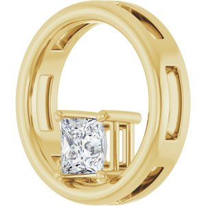 10K Yellow Gold  4.5 mm Square Pendant Mounting – image 3