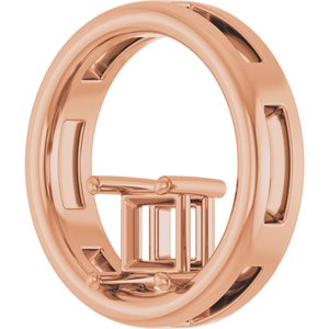 14K Rose Gold  4.5 mm Square Pendant Mounting – image 4