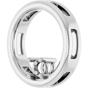 10K White Gold  3.5 mm Round Pendant Mounting – image 4
