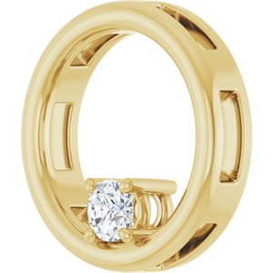 10K Yellow Gold  3.5 mm Round Pendant Mounting – image 3