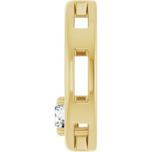 18K Yellow Gold  4.1 mm Round Pendant Mounting – image 5