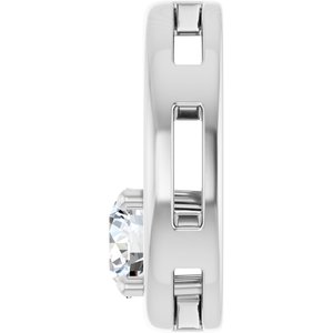 10K White Gold  5.8 mm Round Pendant Mounting – image 5