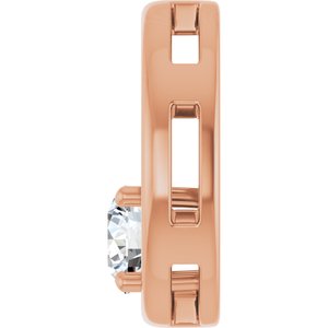 18K Rose Gold  5.8 mm Round Pendant Mounting – image 5