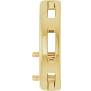 18K Yellow Gold  5.8 mm Round Pendant Mounting – image 6