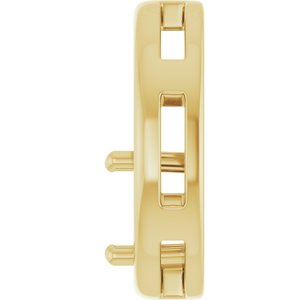 18K Yellow Gold  7.4 mm Round Pendant Mounting – image 6