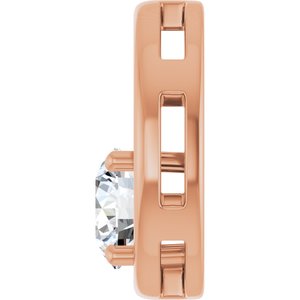 14K Rose Gold  7.4 mm Round Pendant Mounting – image 5